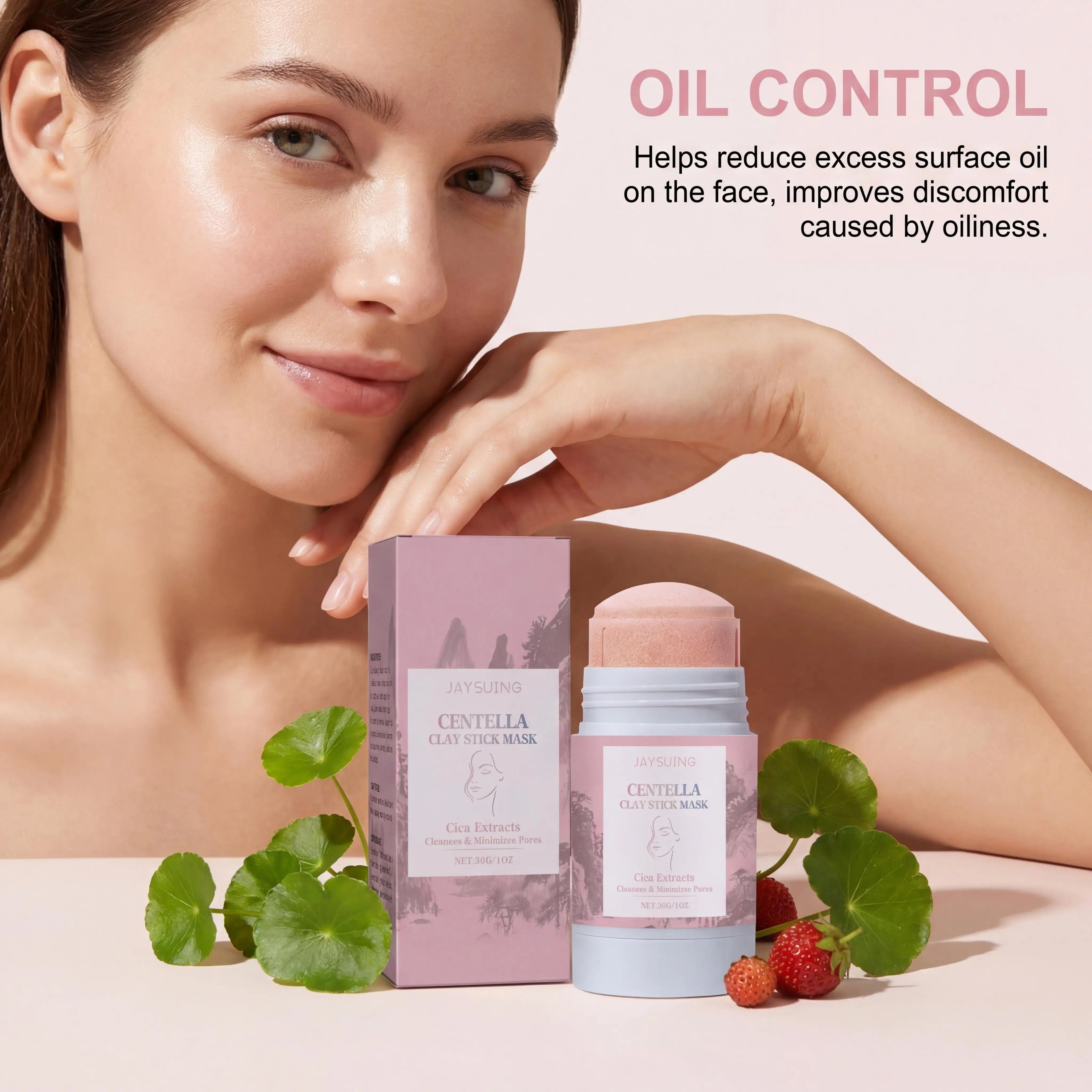 Centella Asiatica Clay Stick Deep Cleansing Remove Blackheads Minimize Pores Oil Control Hydrating Face Skin Care Mud Mask Stick Oasis Select