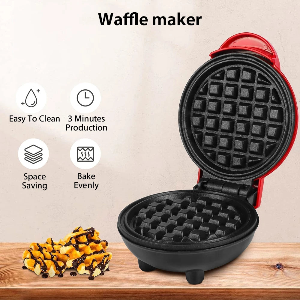 350W Mini Waffle Maker Electric Breakfast Maker Non Stick Pancake Bubble Egg Cake Oven Pan Eggette Machine Oasis Select