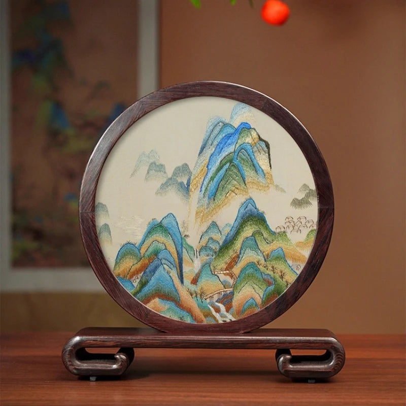 Handmade Double-sided Embroidery of Ornaments Chinese Characteristics Shu Embroidery Intangible Cultural Heritage Gift Oasis Select H