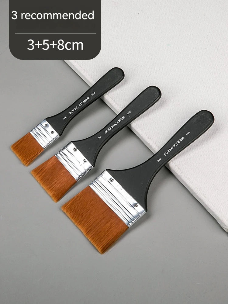 Watercolor Oil Art Paint Brush 7 Styles Memory Nylon Hair Painting Brushes Set Wood Handles Acrylic Paints Drawing Brush Tools Oasis Select 3cm 5cm 8cm 3pcs