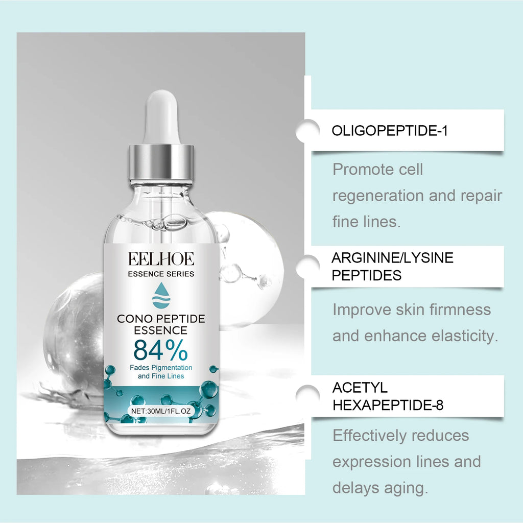 84%Cono Peptide Essence Fade Fine Lines Lighten Pigmentation Lift Firming Skin Lasting Moisturizing Hyaluronic Acid Facial Serum Oasis Select