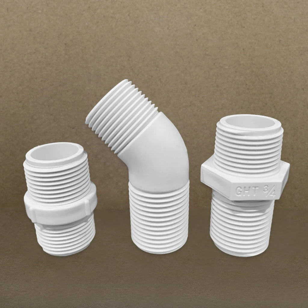 10pcs American standard 3/4NPT × 3/4GHT water supply pipe with double threaded PVC pipe joint adapter Oasis Select