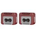 2026-WISH 2X Mini Retro Recorder Keychain Can Record And Play Music Fun Music Box Pendant Personalized Couple Gift,A Oasis Select Red