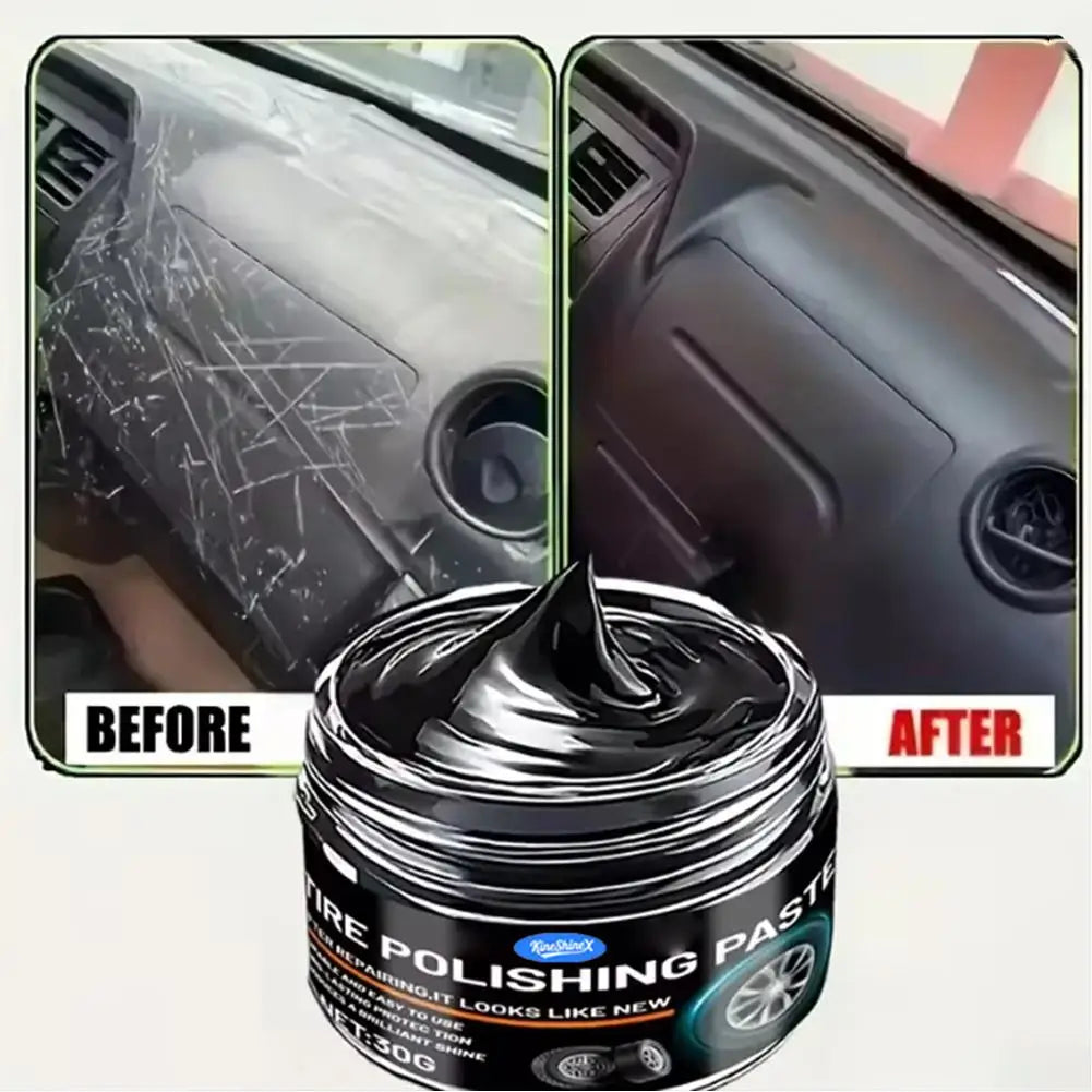 Car Plastic Restorer - Interior Repair Cream, Scratch Remover, UV Protection, Long-Lasting Shine for PU Leather, Dashboard, Tire Oasis Select