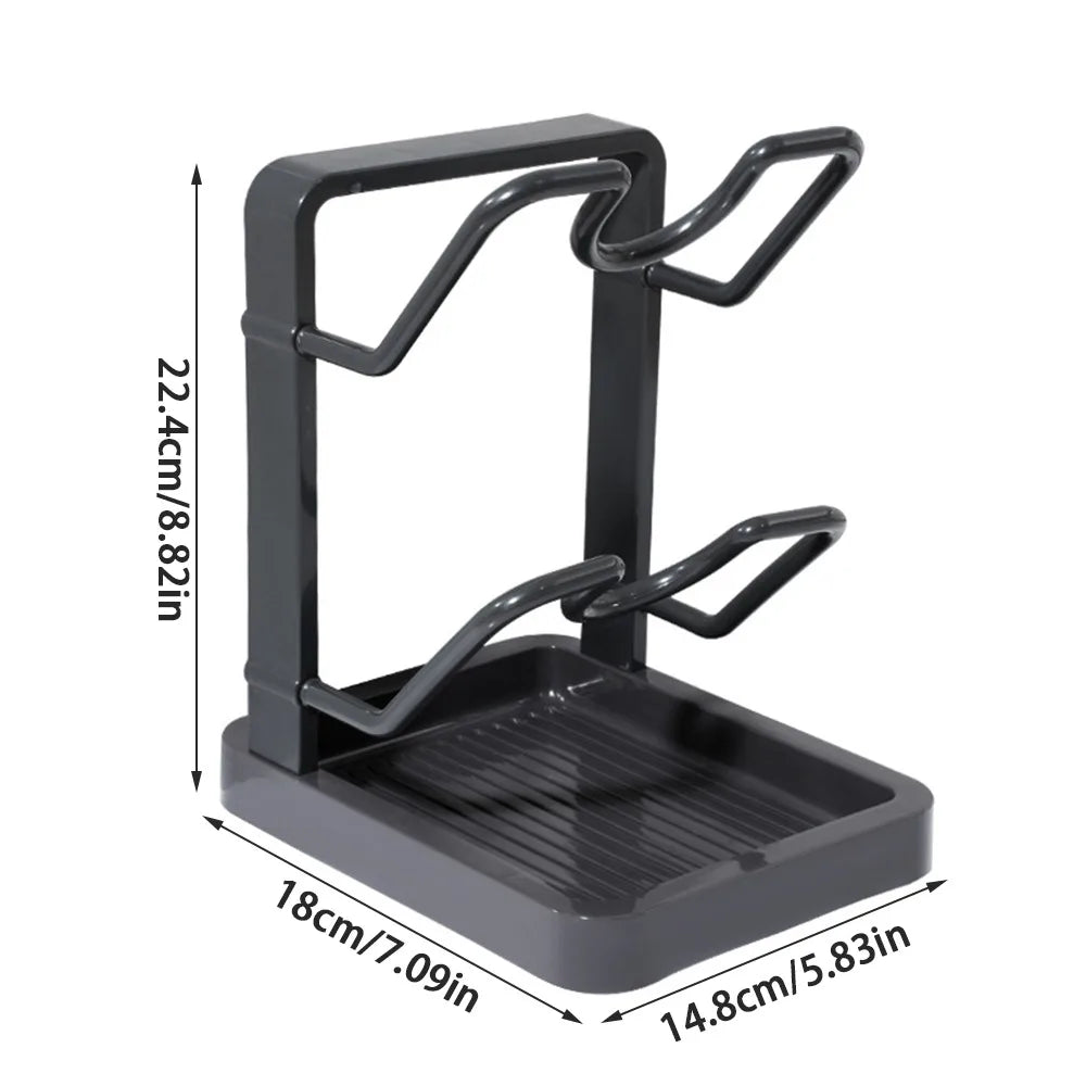 Double Layer Pot Lid Rack & Cutting Board Organizer | Non-Slip