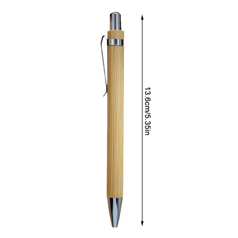 10Pcs Bamboo Ballpoint Pen Stylus Contact Pen Office & School Supplies Pens & Writing Supplies Gifts-Black Ink Oasis Select Onesize