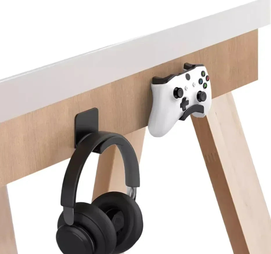 Headphone Bracket Swivel Mounted PC Gaming Headset Stand Holder Under Desk Hanger Hook Earphones Display Stand With USB Ports Oasis Select