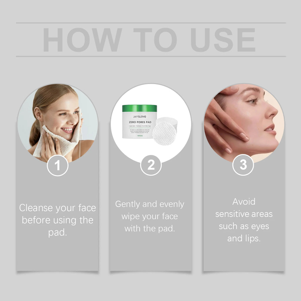 Jaysuing Salicylic Acid Facial Pads – 70 Pads | Pore Cleansing Facial Exfoliating Pads Oasis Select