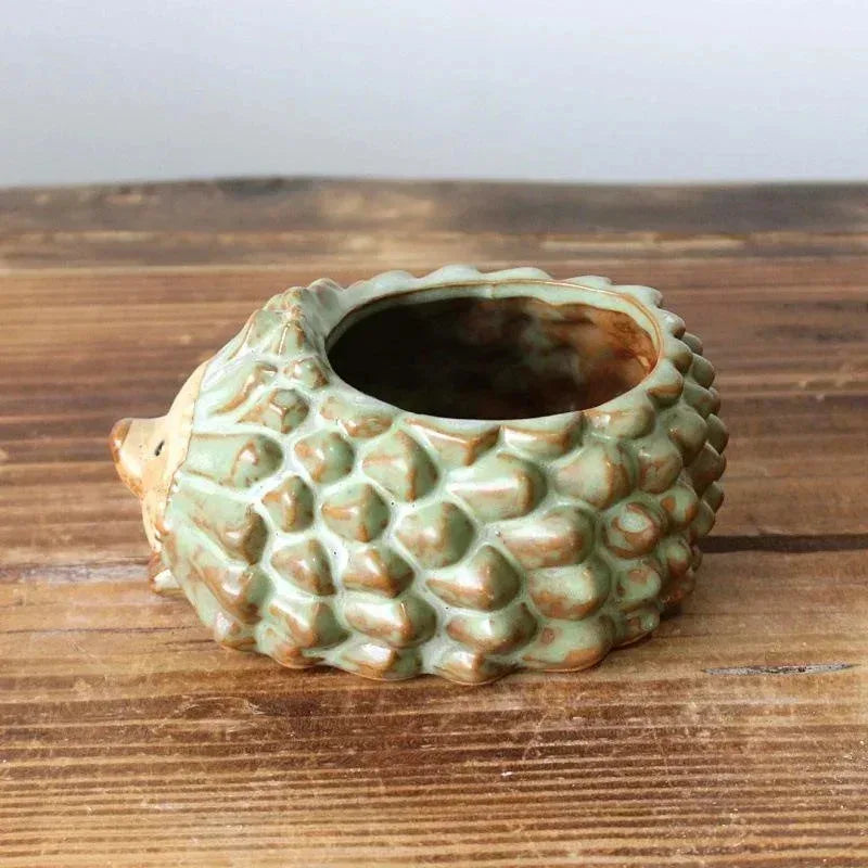 Cute Hedgehog Shaped Succulent Planter Cartoon Animal Plant Pot Mini Decorative Container for Indoor Balcony Desktop Decoration Oasis Select