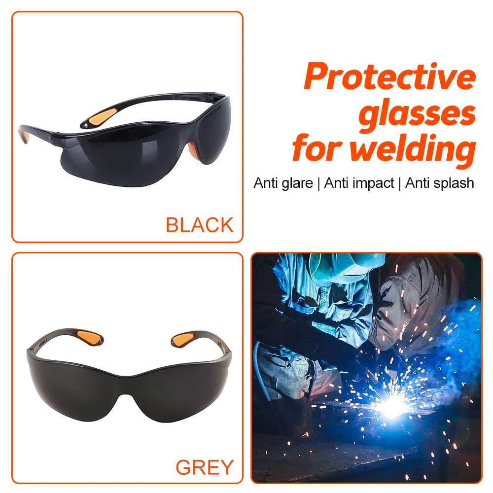 Security Supplies Grey Black Welding Welder Goggles Dustproof Windproof Safety Goggles Safety Protective Glasses Women Men Oasis Select