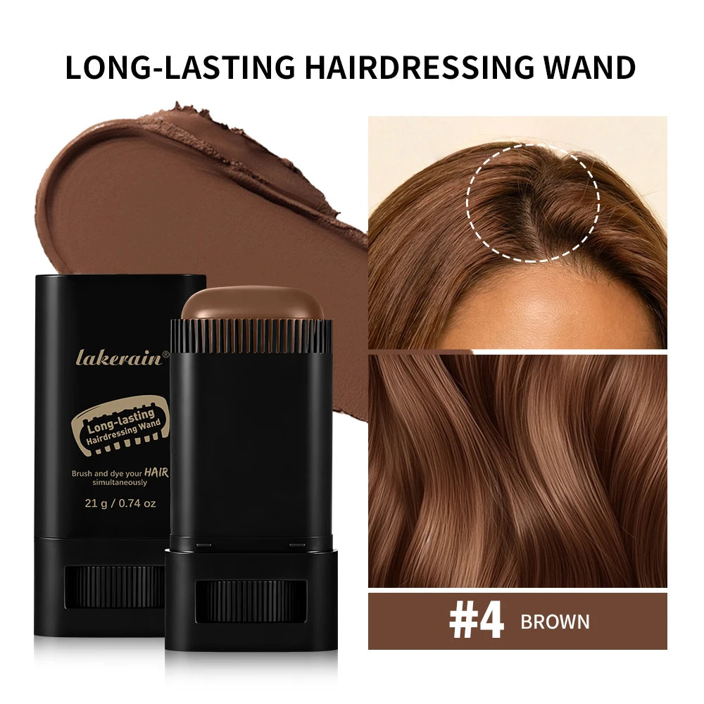 Waterproof Hair Dye Stick Quickly Covers Gray Natural Appearance Long-lasting Color Retention Suitable For All Hair Types Oasis Select Brown