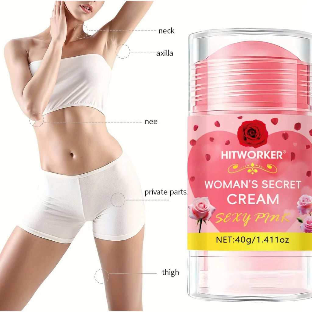 Body Deodorant Cream - Rose Sweet Fragrance, 72-Hour Scent Longevity, Portable Pack, Easy to Use (1 Piece) Oasis Select