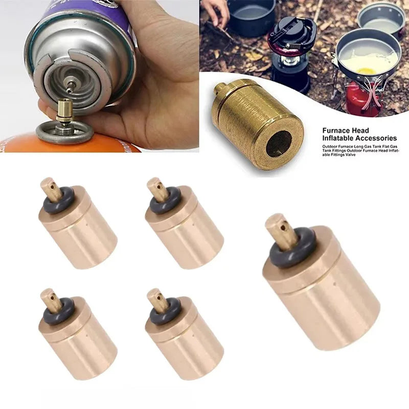1/2/4/6pcs Gas Refill Adapter Gas Fill Attachment Brass Material Functional Tool High Quality For Stove Cylinder Accessories Oasis Select
