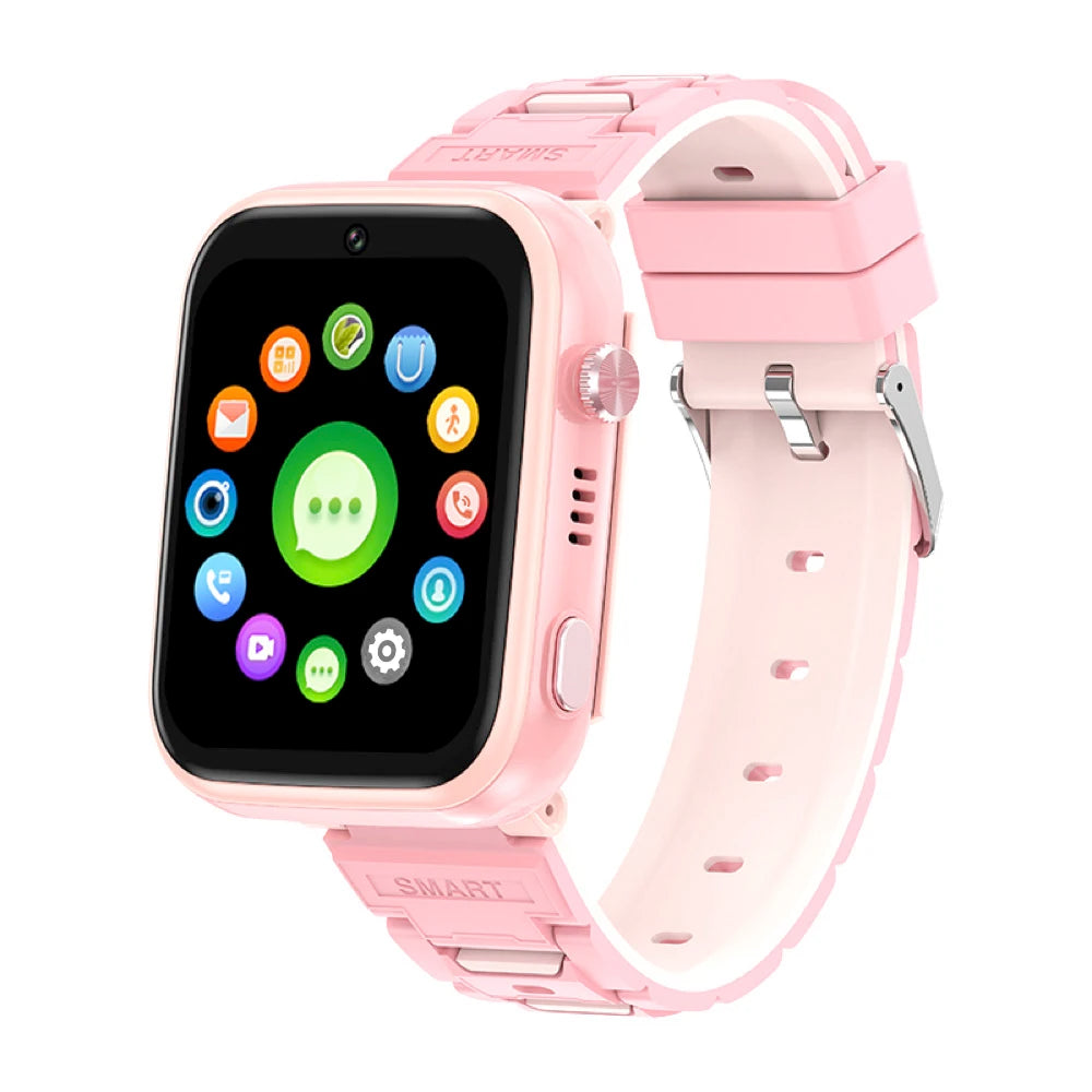 New 1.83" Kids 4G Video Call Smart Watch GPS WIFI LBS Positioning Children Music Palying Watches Waterproof Smartwatch Student Oasis Select pink