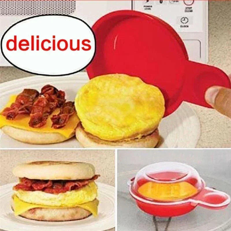 Microwave Easy Egg Cooker Executive Hamburger Tool Hamburger Omelette PP Manual Press 2 Pieces Oasis Select
