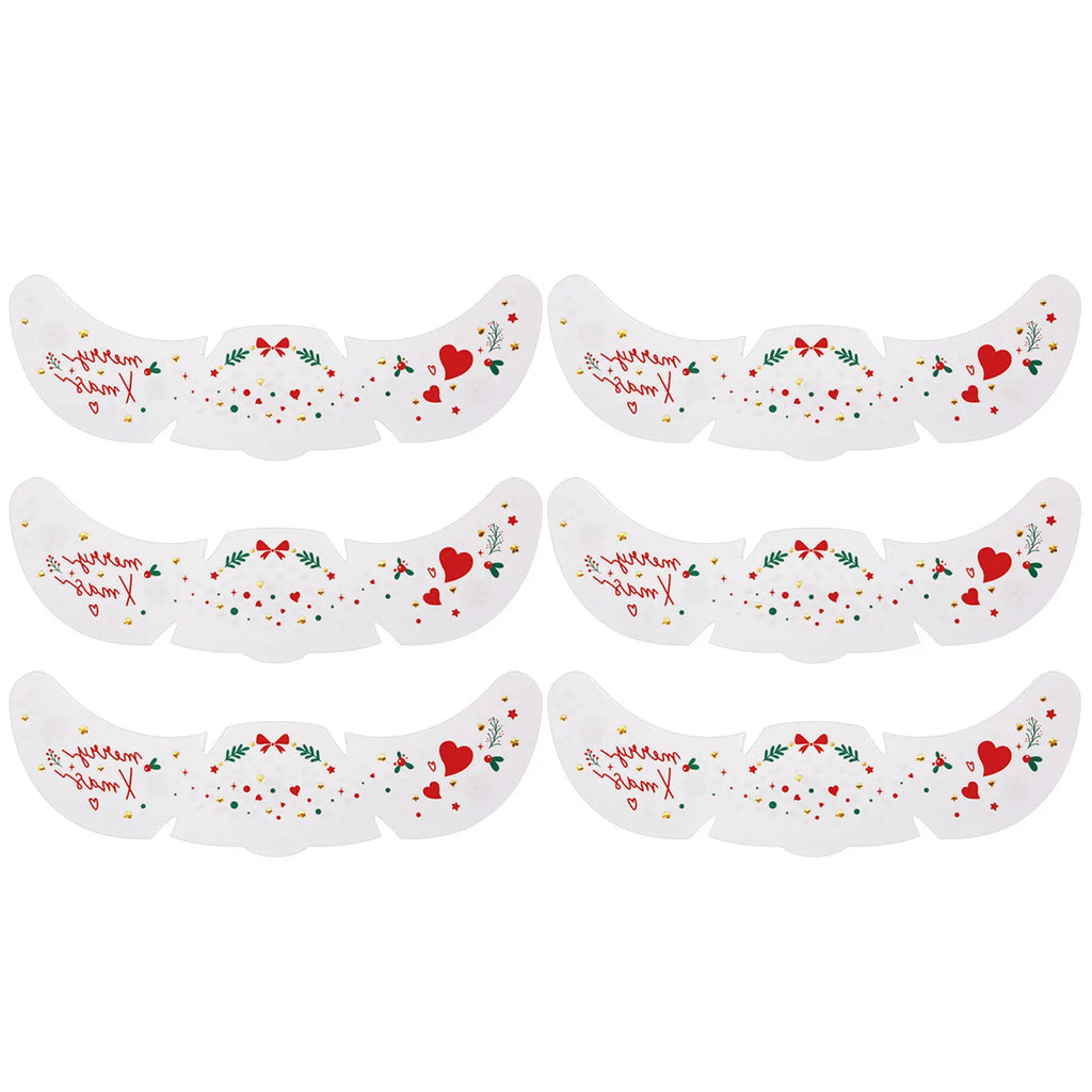 6-Pack Christmas Glitter Freckle Temporary Face Tattoo Stickers