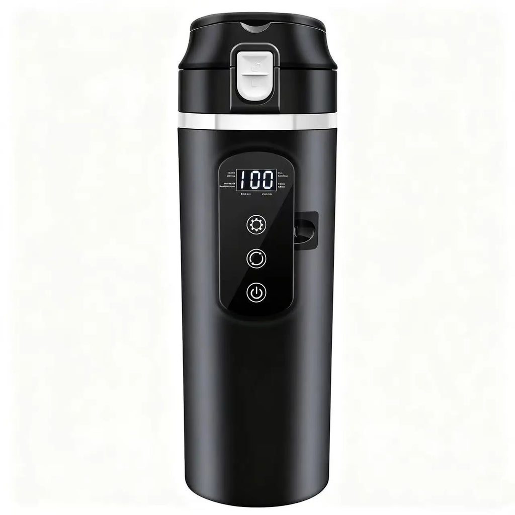 Car Electric Kettle 12V/24V Universal Vehicle-Mounted Heating Cup with 304 Stainless Steel Oasis Select Black