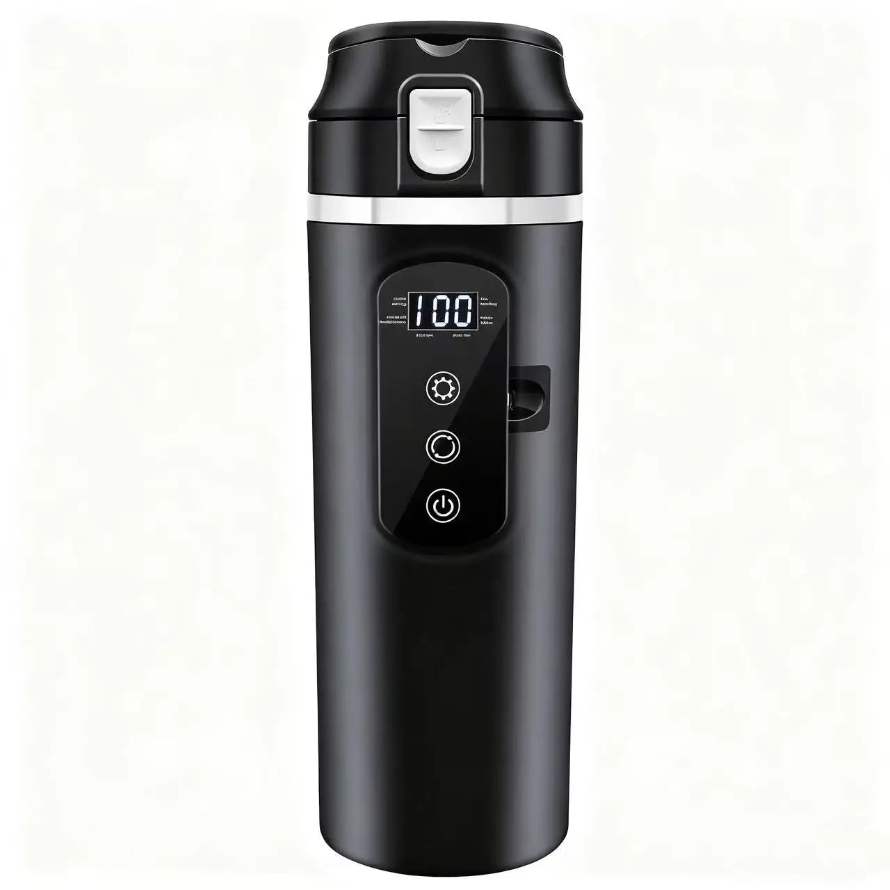 Car Electric Kettle 12V/24V Universal Vehicle-Mounted Heating Cup with 304 Stainless Steel Oasis Select Black