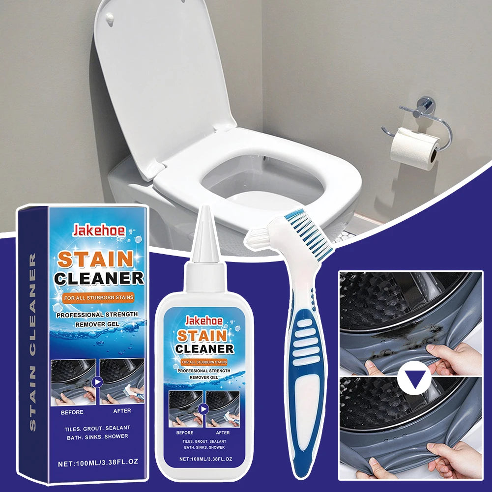 Grout Cleaner Gel for Tiles, Bathroom & Kitchen With Brush