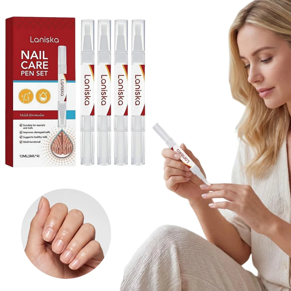 Laniska Nail Care Pen Set - Treatment Damaged, Improve Dry Cuticle, Prevent Cracking, Remove Hangnails, Nail Healthy Growth Care Oasis Select