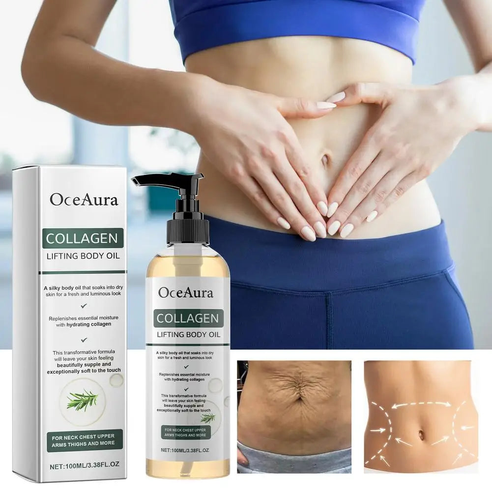 100g Collagen Firming Body Oil Deep Hydration Firming Excess Fat Whole Body Skin Improve Elasticity Massage Essential Oil Oasis Select