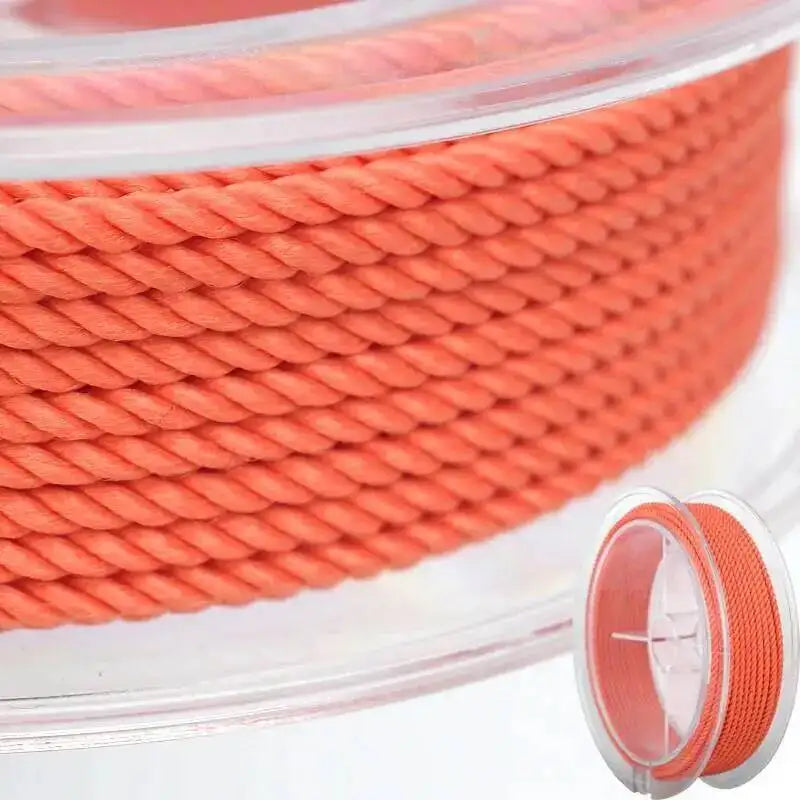 1mm 45m Silk Thread Milan Braided Cord DIY Jewelry Accessories Jewelry Making Supplies Twine Beading Threads HandCrafts Rope Oasis Select Reddish Orange 1mm 15m