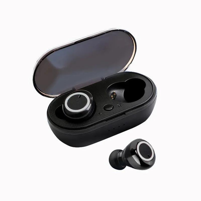 New TWS Bluetooth Earphones Wireless Headset Deep Bass Earbuds True Wireless Stereo Headphones Sport Earphones Oasis Select black-white