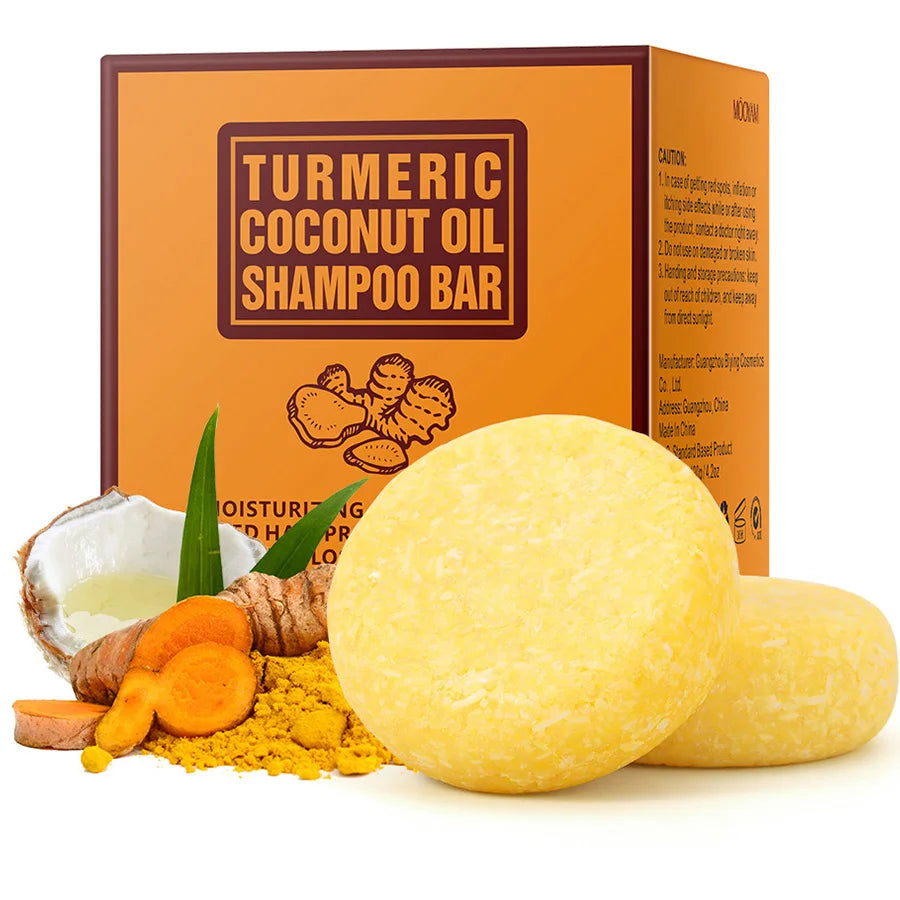 Turmeric Coconut Shampoo Bar 2-Pack | Natural Hair Growth Bar