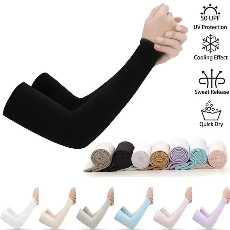 1/2pair Unisex Arm Guards for Men Women, Sleeve Warmers, Sports Sleeves, UV Sun Protection, Hand Cover, Support, Running Fishing Oasis Select