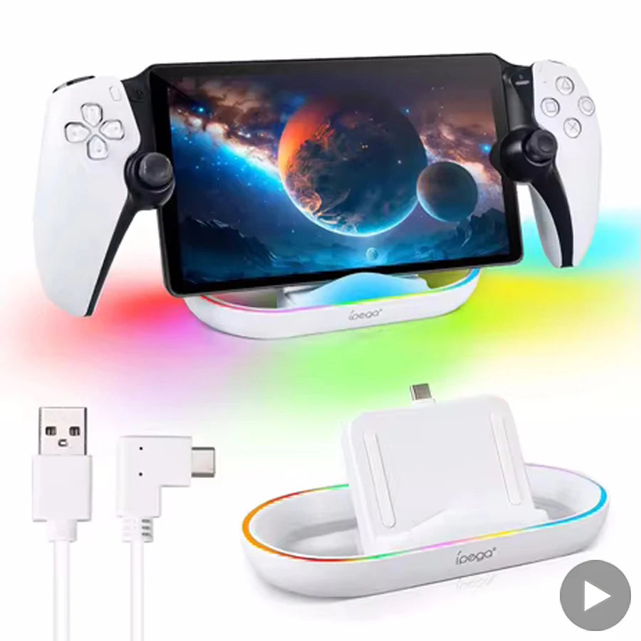 PS5 Portal Charging Dock Stand with 14 RGB Lighting Modes
