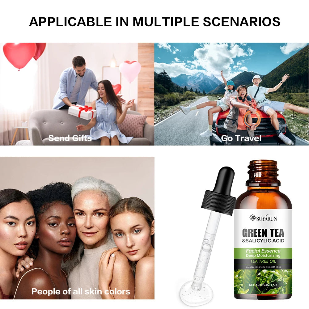 Contains Salicylic Acid and Green Tea to Remove Dark Spots Moisturizing Repair Anti-Aging Essence Facial Skin Care Oasis Select
