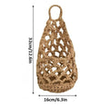 Boho Macrame Plant HangerBasket for Succulents Cotton Rope Woven Hanging Basket with Net Pouch Home Decoration Organizer Oasis Select Brown