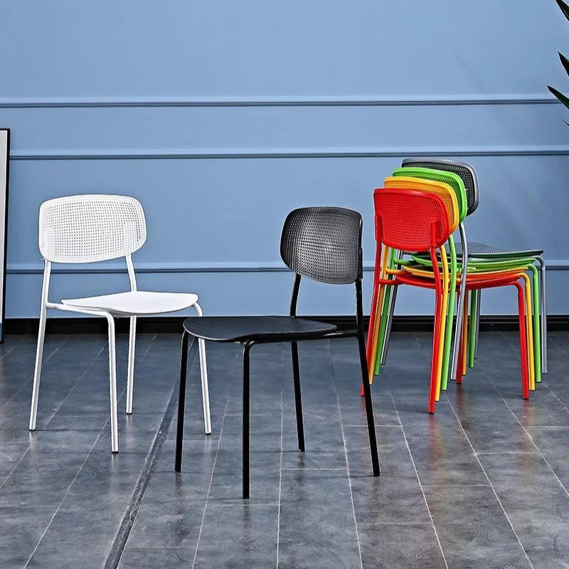 Plastic dining chair household leisure chair cafe table and chair creative backrest stool simple milk tea shop negotiation chair Oasis Select