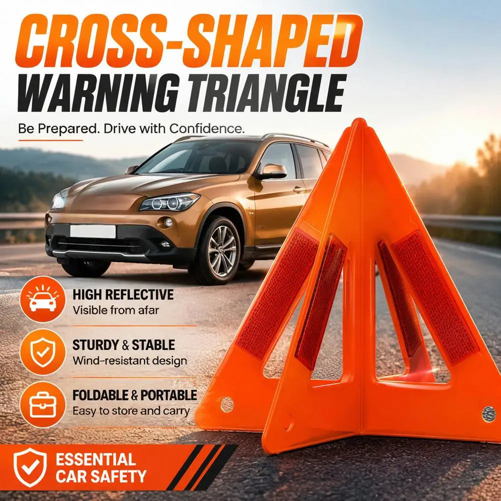 Foldable Reflective Emergency Warning Triangle | Roadside Safety