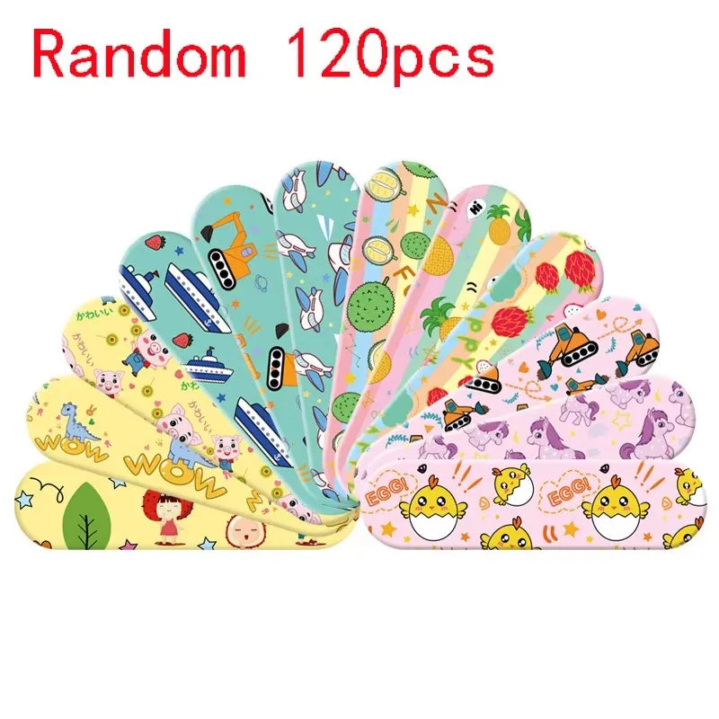 60-360pcs Cartoon Animal Pattern Waterproof Hemostasis Kids Band Aid Stickers Adhesive Bandage Strips Plasters for Children Oasis Select 120pcs 1