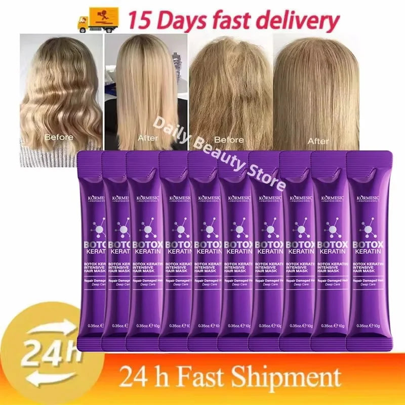 5 Seconds Repair Magical Keratin Hair Mask Damaged Frizzy Hair Soft Smooth Shiny Nutrition Deep Moisturize Hair Care Mask New Oasis Select 10pc