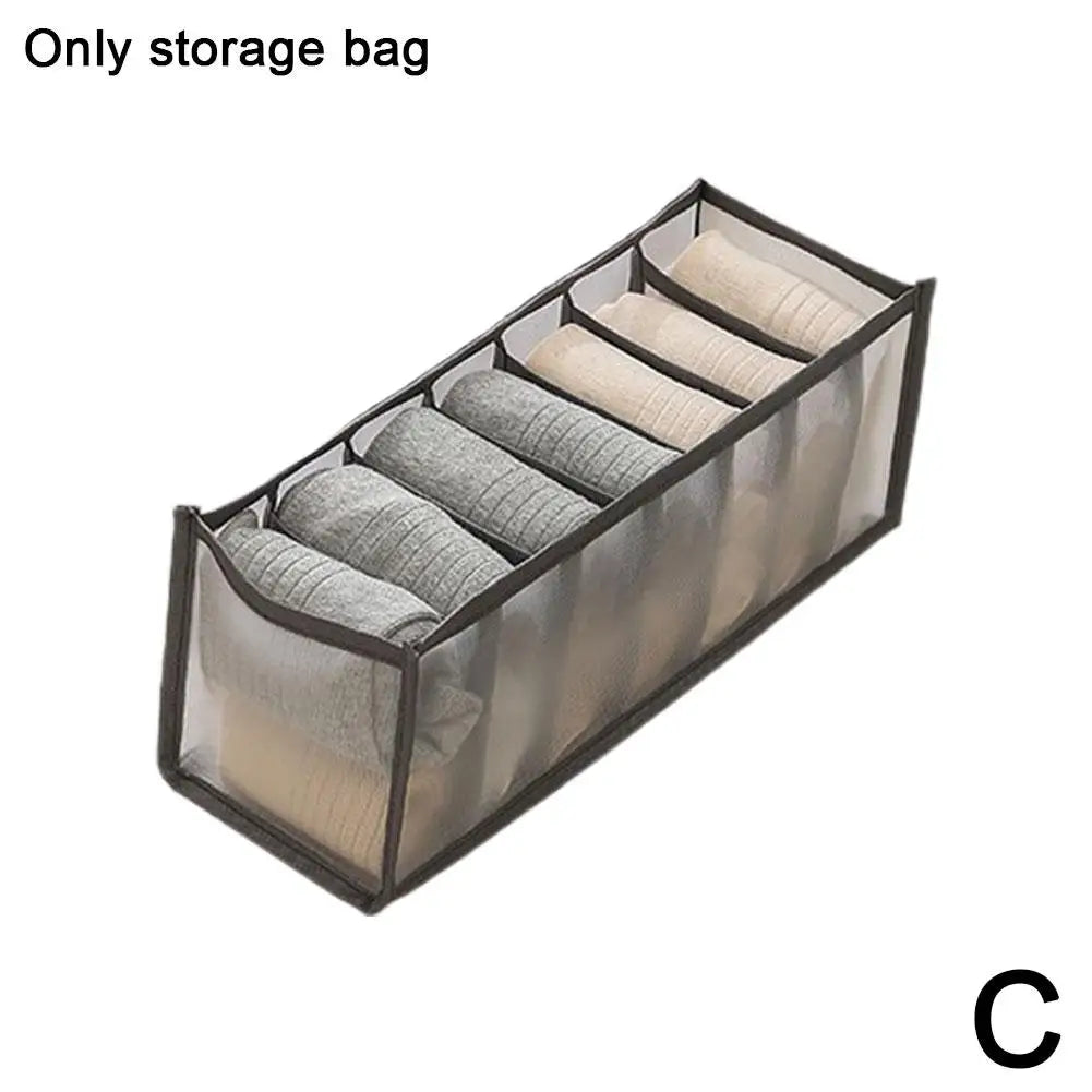 Clothes Organizer Jeans Pants Storage Box Wardrobe Drawer Organizer for Underwear Bra Ties T-Shirt Socks Organization System Oasis Select C