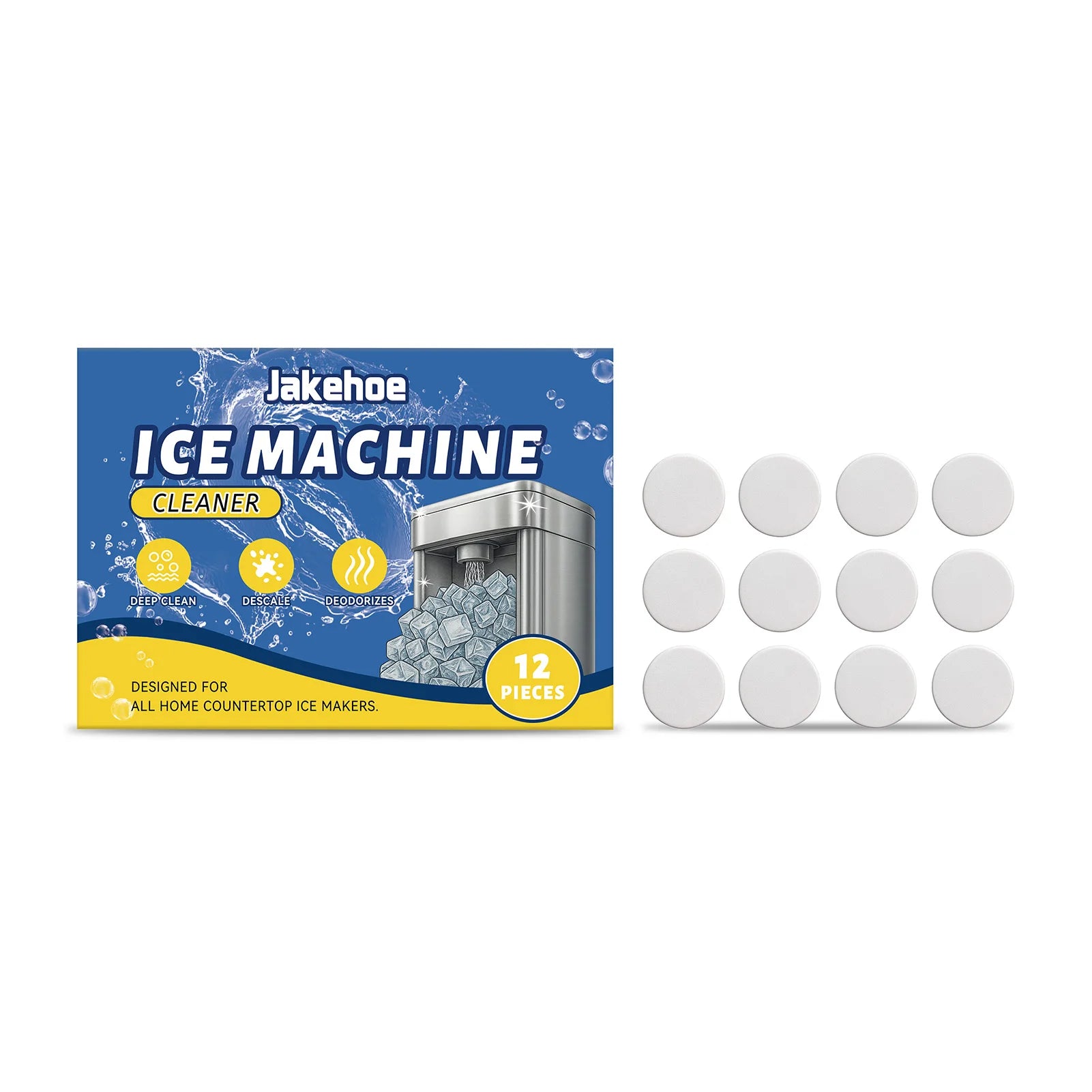 Ice Maker Cleaning Tablets | Descaler & Deodorizer 12 Pack