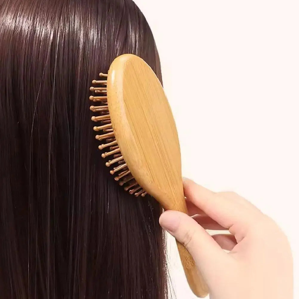 Bamboo Hair Brush,Natural Wooden Bamboo Comb Paddle Detangling Hair Brush Wide-tooth And Tail Comb For Thick/Thin/Curly/Dry Hair Oasis Select