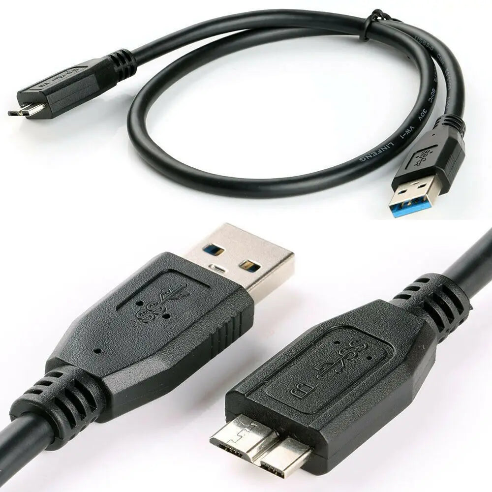 Converter Data Transfer Adapter Cord USB A to Micro B HDD Data Wire Data Sync Cable Cord Micro B USB 3.0 Cable Hard Drive Cable Oasis Select