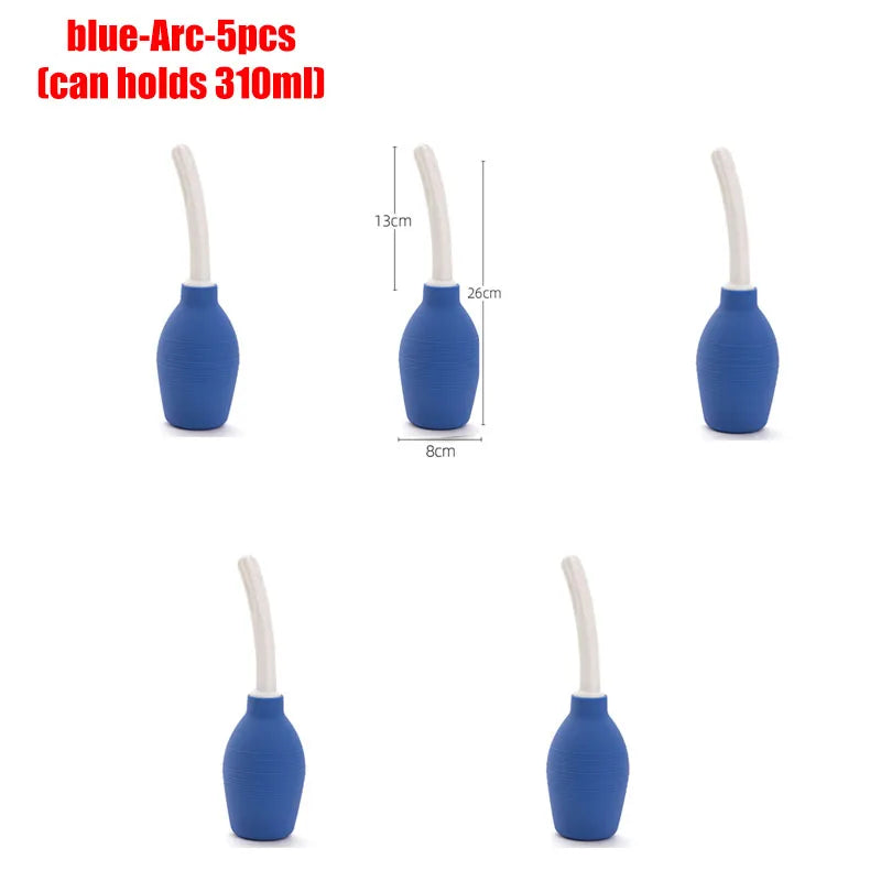 Enema multiple sizes personal care bidet penetration anal douche bathroom accessories toilet shower WC hygienic bidets parts Oasis Select blue-Arc-5pcs