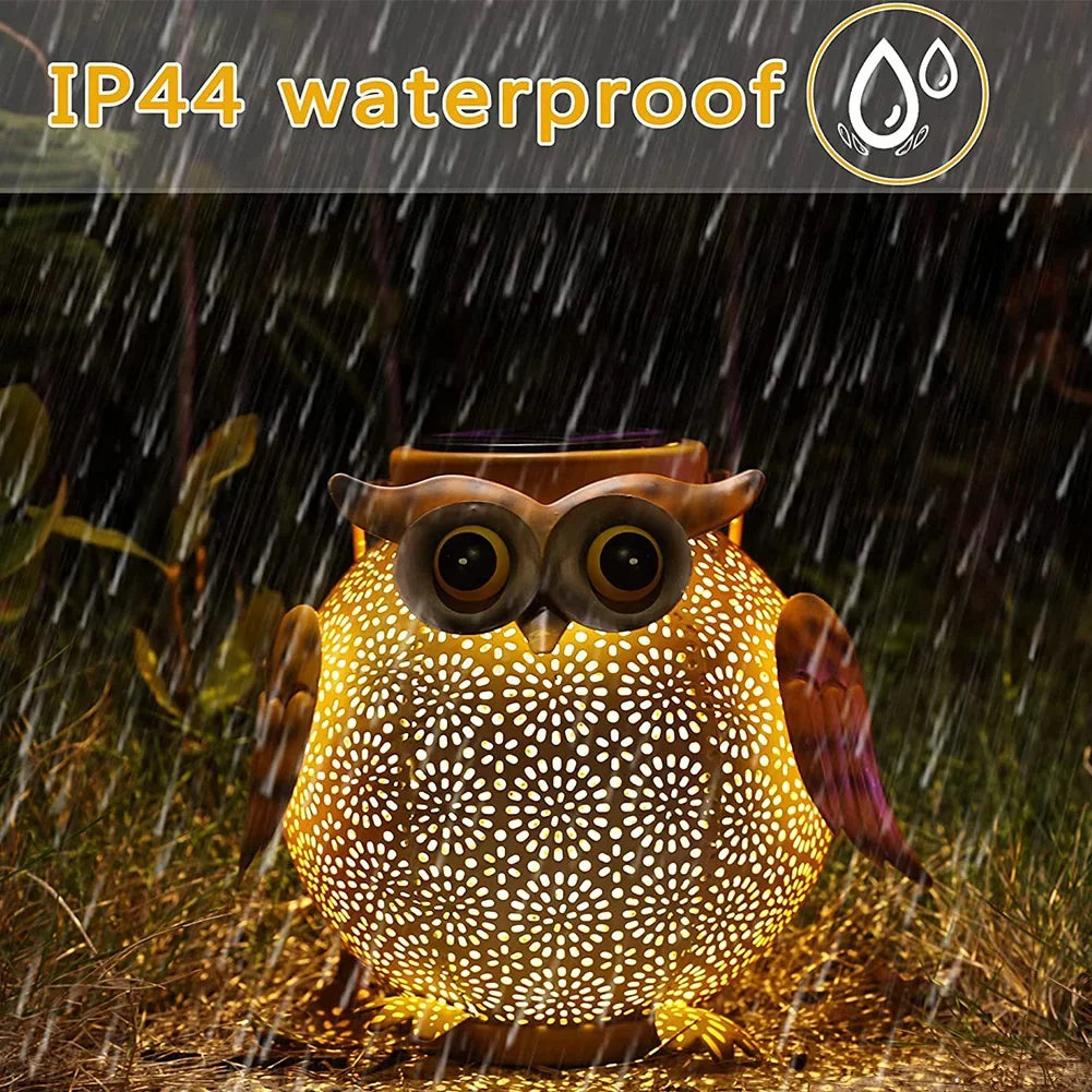 Hanging Solar Owl Lantern – Iron Art Outdoor Garden Light Solar Garden Lantern Oasis Select