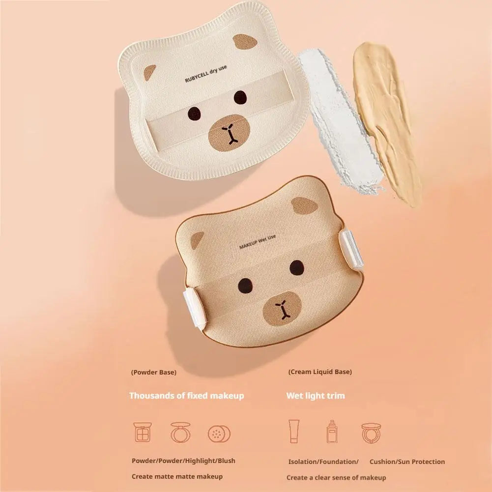 Little Bear Powder Puff Set – Soft Plush Makeup Sponge 5/8Pcs