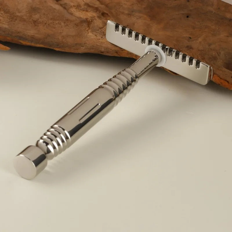 2026 YAQI High Quality Romulus Open Comb Polished 316 stainless Steel AC Blade Single-edged Mens Shaving Safety Razor For Men