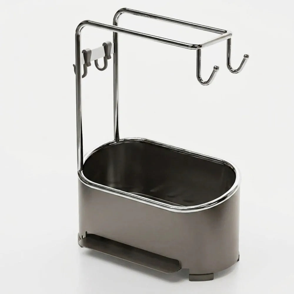 Gunmetal Gray Stainless Steel Kitchen Sink Organizer Rack