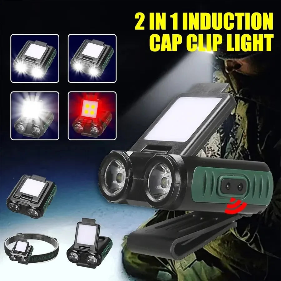 ESMARTER COB LED Headlamp | Gesture Sensor USB-C Rechargeable