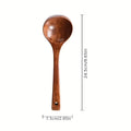 1pc Non-Stick Wooden Cooking Spoon,Daily Solid Anti-scalding Soup Ladle For Kitchen Oasis Select 2pcs Wine red