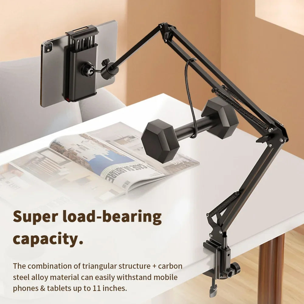 Tablet Holder for Bed with 90cm Metal Arm 360° Rotating Bed Tablet Mount Stand For iPad Stand 4.5~11 Inch Phone Tablet Bracket Oasis Select