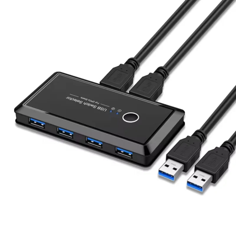  USB 3.0 2.0 Switcher KVM Switch USB KVM Switch for Windows10 PC Keyboard Mouse Printer 2 PCs Sharing 4 Devices USB Switch Oasis Select USB 3.0