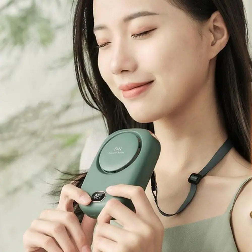 Portable Waist Fan Mini USB Rechargeable Wearable Hanging Neck Fan for Outdoor Sports Travel Camping Waisted Clip Fans Oasis Select
